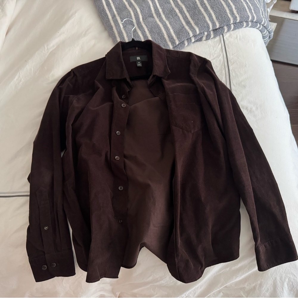 Banana Republic Brown Corduroy Button Down Shirt Medium
